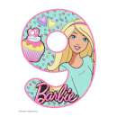 Barbie Number 9 Edible Icing Image